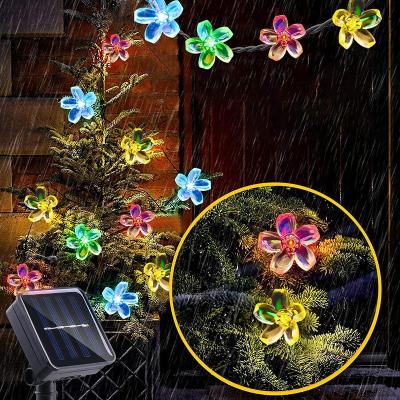 China Outdoor Decoration Sakura String Fairy Lights Copper Wire+ABS Christmas Garlands For Party Decoration Outdoor Waterproof Light LED String Ligh for sale