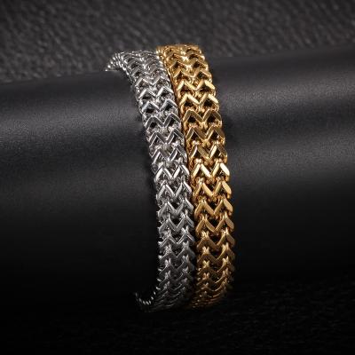 China European and American Men's Fashion Stainless Steel Keel Chain Bracelet Personality Hip-Hop High-end Nickel-free Accessories for sale