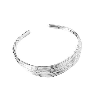 China Women's Retro Bow Wide Bangle S925 Silver Bracelet Nickel Free for sale