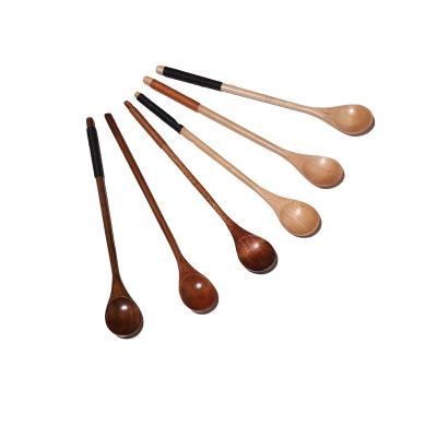 China Sustainable Mini Portable Wooden Bamboo Custom Baby Tea Spoon Honey Coffee Spoons Set for sale