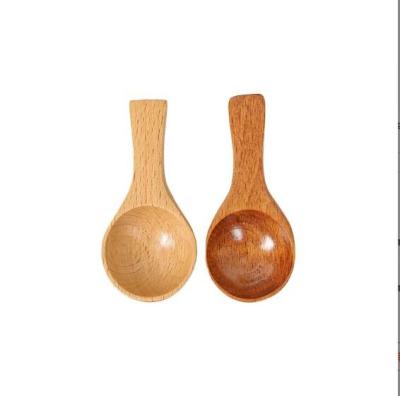 China Sustainable 2023 Wood Mini Simple Spoon Food Grade Reusable Milk Powder Spoon Seasoning Spoon For Kitchen for sale