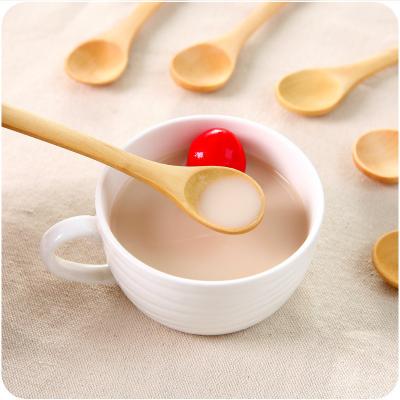 China Sustainable Wholesale Wooden Tiny Jar Spoon Small Honey Tea Spoons Cooking Condiments Spoons For Kitchen Seasoning Oil Coffee Tea Sugar for sale