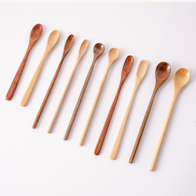 China Sustainable Wooden Coffee Long Stirring Spoon for sale