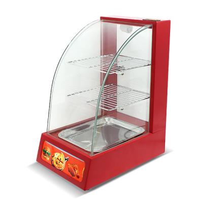 China Deli Stainless Steel Electric Food Display Heated Showcase With Curved Glass for sale