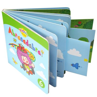 China paper & Good Quality Cardboard Color Activity Push And Pull Kids Board Book Printing for sale