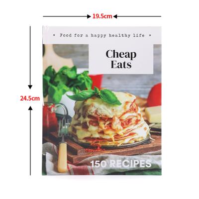 China paper & Cardboard Printing Custom Menu Cooking Recipe Book Cover Hard Cook Book for sale