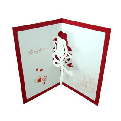 China paper & Custom Stamping Cardboard Holiday Greeting Card Pop Up Greeting Card Blessing Gift Card for sale