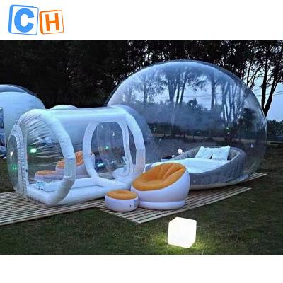 China Outdoor Tunnel Clear Bubble Camping Tent Inflatable Bubble Tent House Inflatable Big Tent For Sale for sale