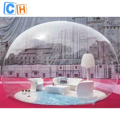 China Customized size inflatable bubble house bubble tent half clear inflatable hotel bubble tent for sale for sale