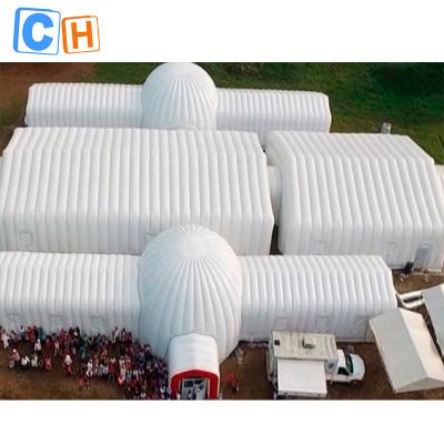 China Big size air tent inflatable camping canvas tent waterproof fire resistance tent zu verkaufen