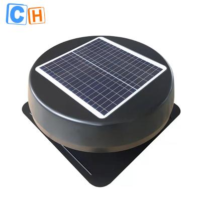 Cina 24 Hours non-stop working solar exhaust fan black color solar powered outdoor fans silent solar fans in vendita