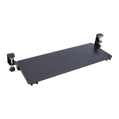 China Adjustable (Height) Customized Desk Keyboard Punch Free Installation Clamp Table Slide Rail Tray Bracket for sale