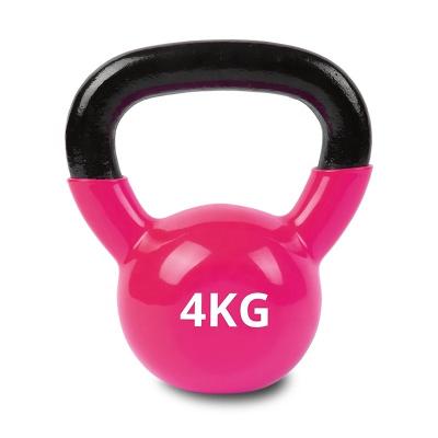 China Universal Wholesale Vinyl Coated Solid Cast Strength Training Plastic Dipping Steel Kettlebell Weight for sale