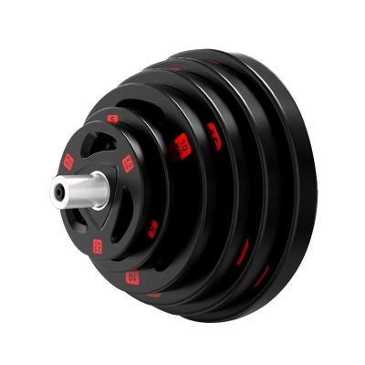 China Wholesale Fitness Set Universal Rubber Tri Grip Ring Weight Lifting Bumper Plates 2.5kg 5kg 10kg 15kg 20kg 25kg for sale