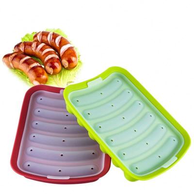 China Viable Hot Sales Food Grade Silicone Hot Dog Sausage Maker Heat Resistant Mold for sale