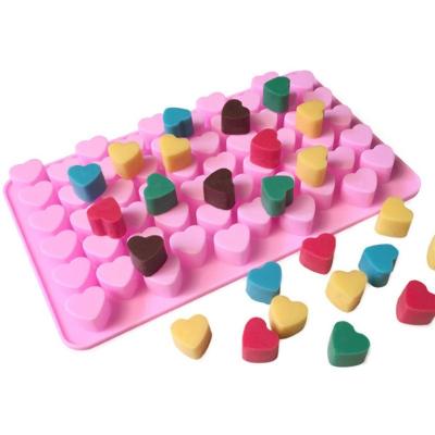 China Factory Price 55 Sustainable Heart Cube Silicone Chocolate Molds For Making Good Chocolate for sale