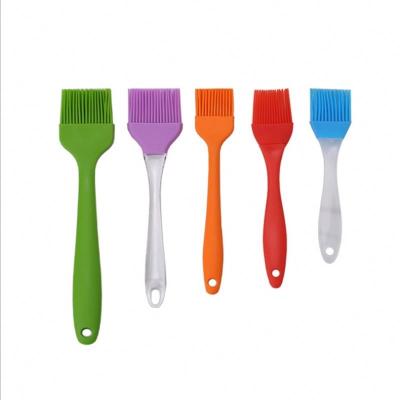 China 21*3.5Cm Brush Wholesale Kitchen Silicone Oil Easily Cleaned Baking Silicone Basting Brush Pastry Butter Spatula Brush for sale