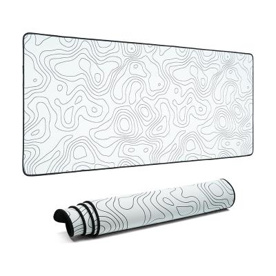 Cina 2/3/4/5/6mm Spessore Custom Oversize Large Keyboard Mat con disegno topografico bianco in vendita