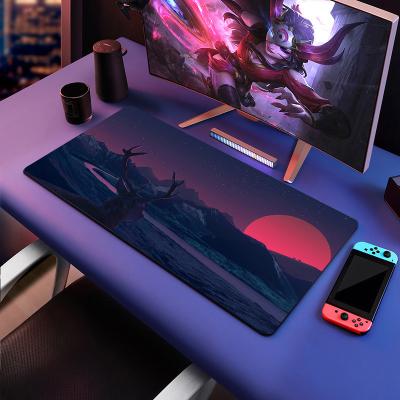 China Estilo de jogo Pad de mouse de logotipo personalizado Tapete de mesa impresso Mousepad de borracha antiderrapante estendido à venda