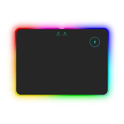 China Stock 15W drahtloses Ladegerät Custom Design Logo Rgb Gaming Mousepad mit Acryl-Panel zu verkaufen