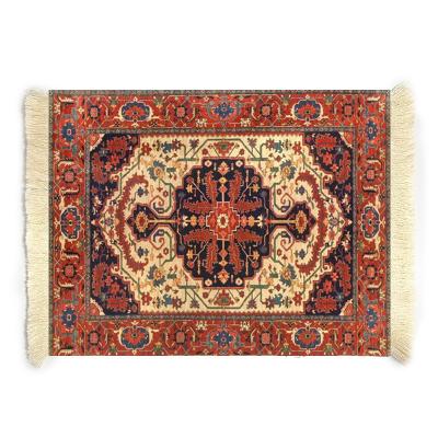 China Persian Style Felt Mouse Pad Carpet Pad Coaster Computer Accessories Tassel Mouse Mat for sale