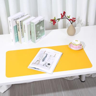 China 100% Eco-friendly Private Mold Custom Logo XXL Large PVC PU Leather Waterproof Desk Mats Mouse Pad for sale