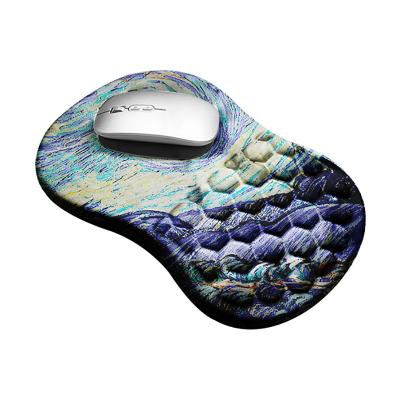 China 220g Thickness Customizable Ergonomic Mouse Pad With Gel Wrist Rest Support Hot Style for sale