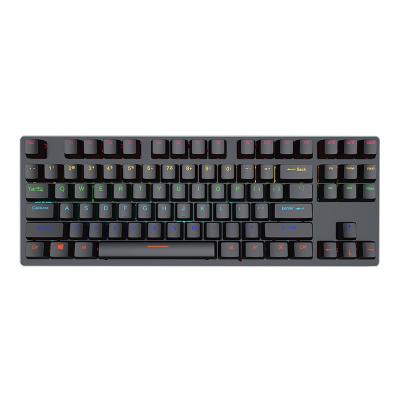 China RGB Backlit 87 Key Private Mold Wired Mechanical Keyboard for PC Computer Game for sale