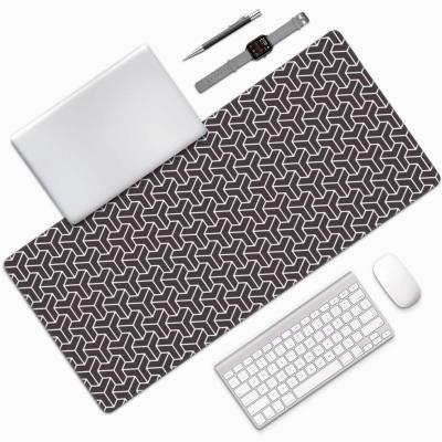 China 900X400 Xxl Brown White Mouse Mat for PC Desk Natural Rubber fabric Keyboard Pad for sale