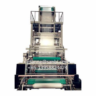 China Multilayer Biodegradable /HDPE/LDPE ABA Rotary Head PE Extruder Hotels Plastic Shrink Film Blowing Machine for sale