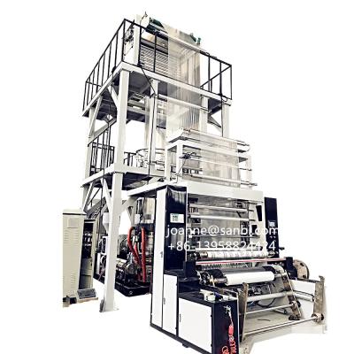 China Blowing Film Blowing Machine ABA Shrink Plastic Film 100% 3 Layer Biodegradable PE HDPE LDPE for sale