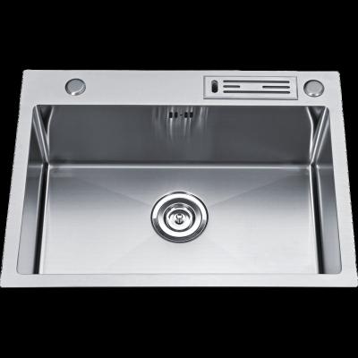 China Without Faucet Brushed Single Bowl Stainless Steel Small Kitchen Sink for sale