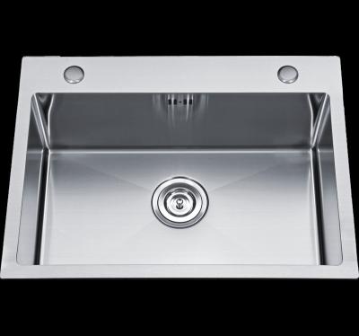 China Without Faucet High Quality Home Used Stainless Steel Sink Satin Finish Brushed Sink for sale