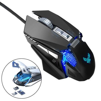 China Wired Gaming Mouse RGB Backlit Programmable Spectrum Ergonomic Gaming Mouse with 7 Backlight Modes up to 12800 DPI for sale