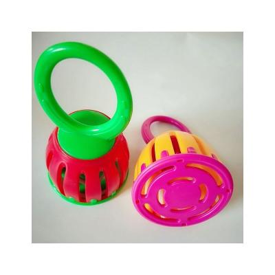 China Plastic Toy Cheap Price Musical Toys Fruit Color Baby Hand Bells Cage For Wholesale for sale