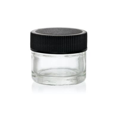 China Customize Flow Glass Concentrate Container 5ml High Borosilicate Glass Jar for sale