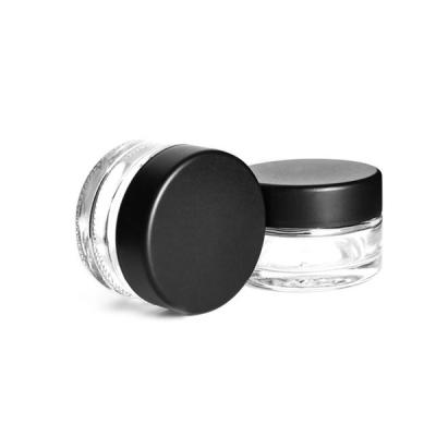 China 1oz 2oz 3oz 4oz 5oz 6ozChild Resistant Clear Black Glass Jars proof jar glass jar flower clear  glass jarchildproof jars for sale