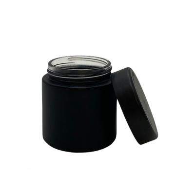 China El vidrio negro mate de la flor sacude los frascos de vidrio ultravioleta de la protección 60ml de la categoría alimenticia con las tapas en venta