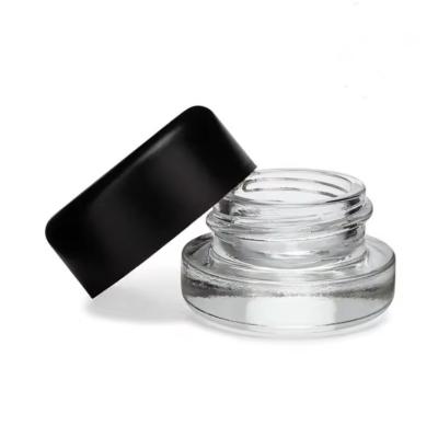 China Ready Ship Child Resistant Lids Smell Proof Small Glass Concentrate Flower Oil Jars Wholesale for sale