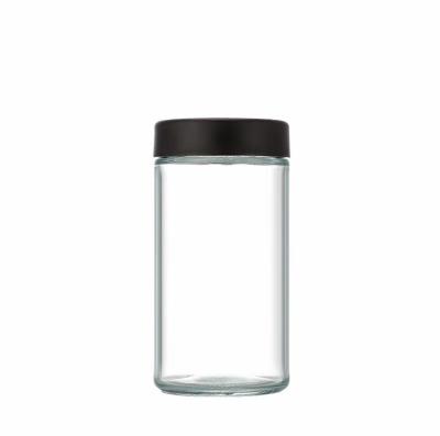 China Smell Proof Child Resistant Glass Jar 2 3 4 Fl Oz Clear Straight Sided Container Airtight en venta