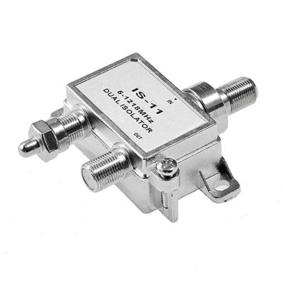 China Professional cable tv antenna small cable tv antenna cable 5-1218 MHz catv isolator double volume for sale