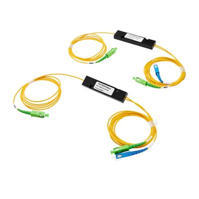 China Optical Circuit Fiber Optic Device Device 1x2 1310nm 1490nm 1550nm FWDM Module Splitter for sale