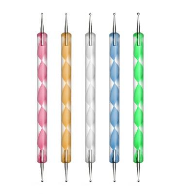 China Beauty Care Make Tools Wholesale Chrome Oil Graffiti Drawing Gel Polish Cuticle Nail Pen Drill Set for sale