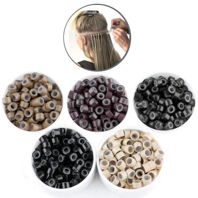 China OEM & ODM Eco - Friendly Silicone Lined Links Yaeshii Micro Rings Beads Hair Extensions 5.0x3.0x3.0 Mm Hair Beads for sale