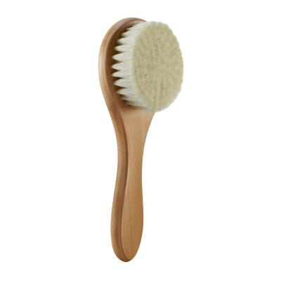 China Yaeshii Home Natural Wooden Baby Hair Brush Massage Comb Goat Hair Comb and Comb Set Baby Bath Brush for sale