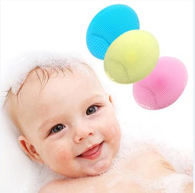 China Yaeshii Baby Head Brush Soft And Comfortable Bath Shower Massage Silicone Head Brush for sale