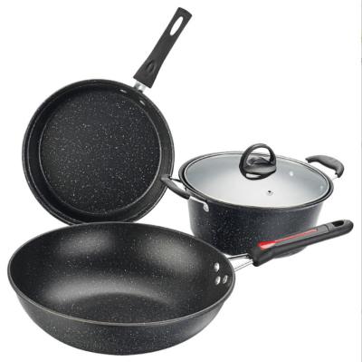 China Viable Household Medical Non-stick Mini Wok Pan Multifunctional Stone Steak Steak Fryer for sale