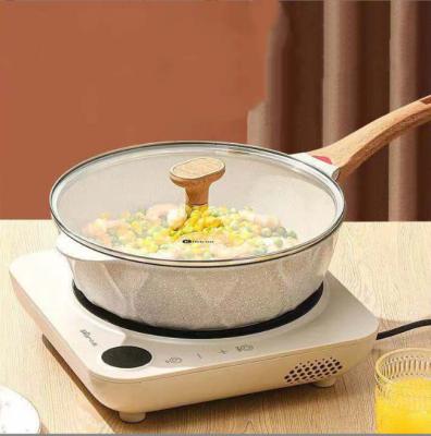 China Household Maifan Stone Nonstick Frying Pan Induction Cooker Flat Bottom Sustainable Nonstick Frying Pan for sale