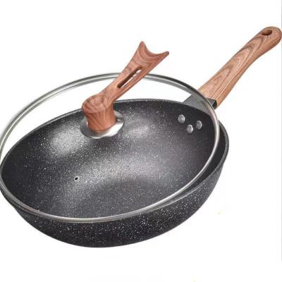 China Maifan Viable Stone Nonstick Frying Pan Soup Pot Home Kitchen Gift Set Three-Piece Set Casserole for sale