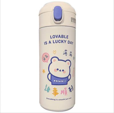 China WITH LID Cute And Creative Children'S Straw Thermos Mug Girl Heart Mori Adult Handy Cup Portable High Value Series Portable Water Bottle LID for sale